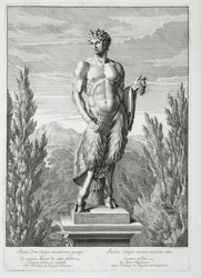 Standbeeld van een Sater die een tros druiven vasthoudt, Versailles, uit 